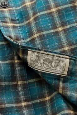 Shirts<RRL Plaid Twill Workshirt - Teal/Multi