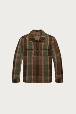 Coats, Jackets, And Vests<RRL Plaid Wool-Cashmere Workshirt Sweater - Olive Multi