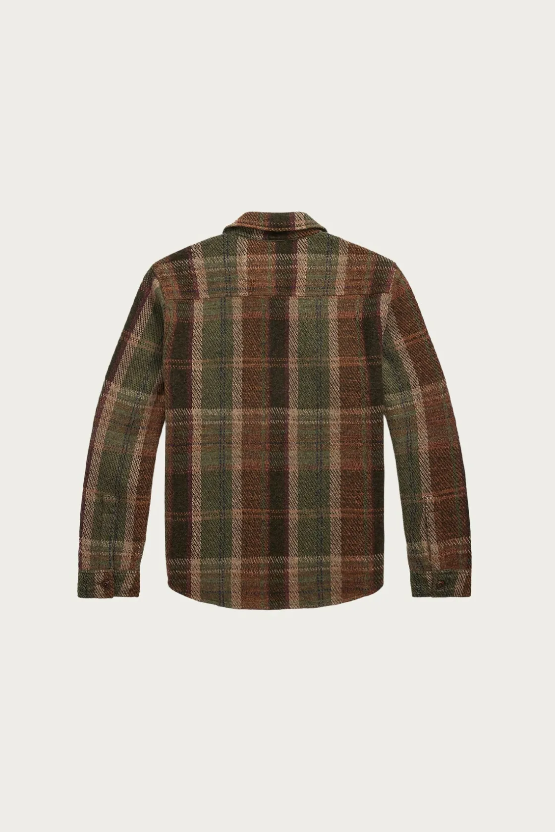 Coats, Jackets, And Vests<RRL Plaid Wool-Cashmere Workshirt Sweater - Olive Multi
