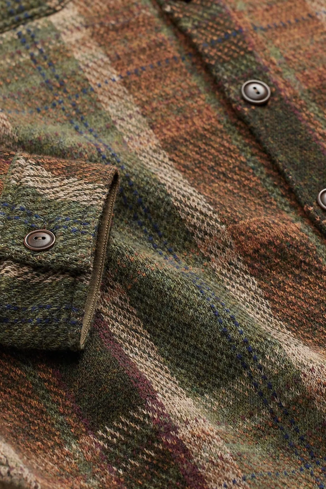 Coats, Jackets, And Vests<RRL Plaid Wool-Cashmere Workshirt Sweater - Olive Multi