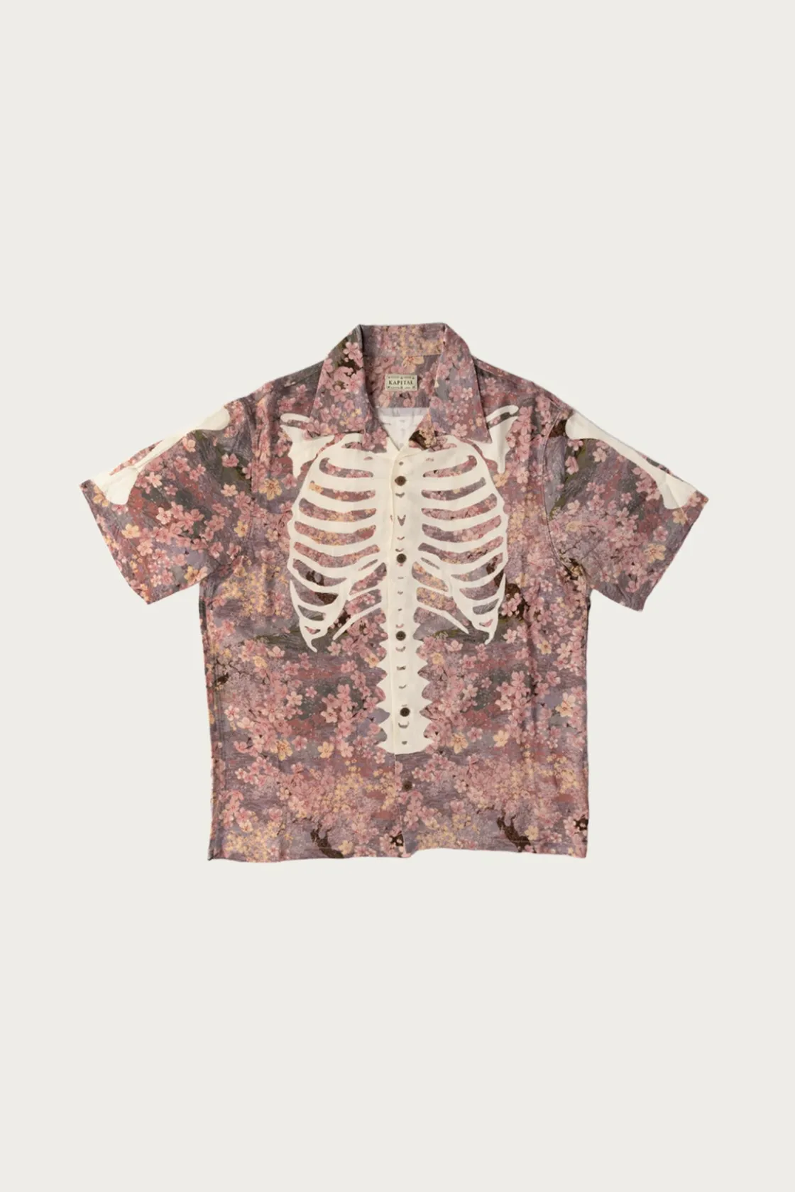 Shirts<Kapital Rayon SAKURA-BONE Aloha Shirt - Grey