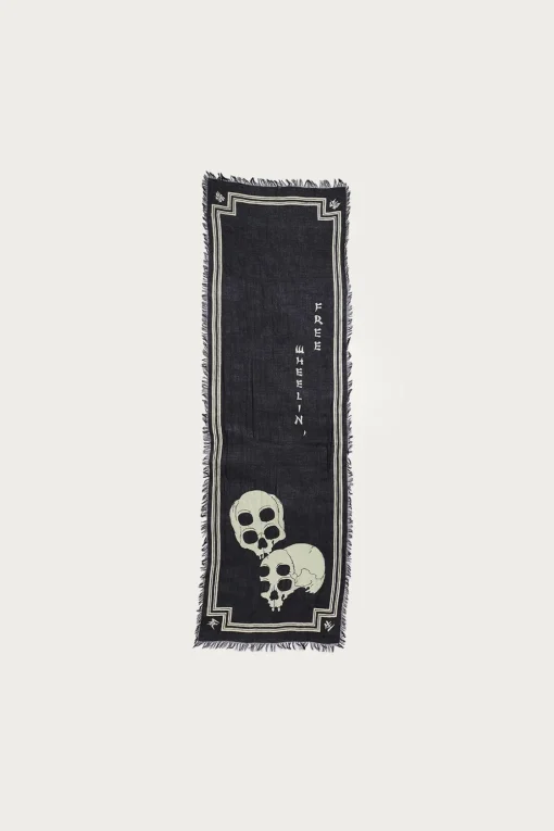 Accessories<Kapital Rayon WABI SABI RAINSKULL Stole - Black
