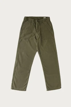Pants<orSlow Real Used Wash Vintage Fit Fatigue Pants - Dark Olive Stone