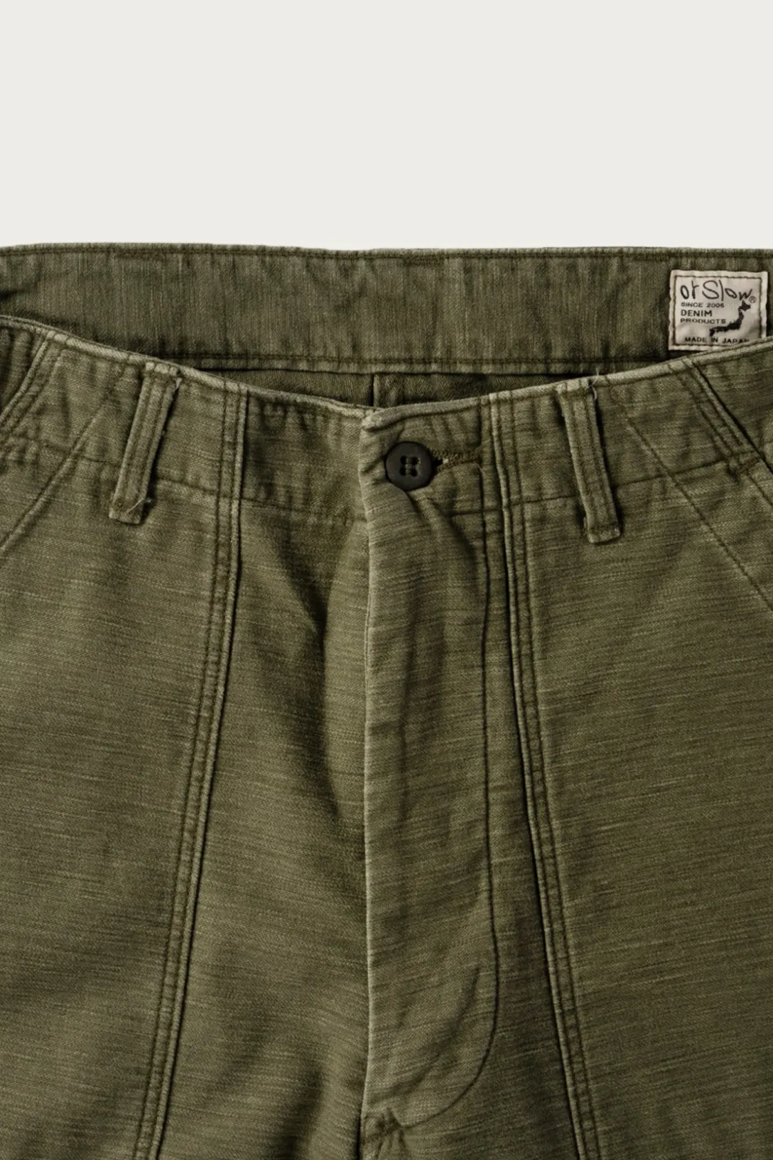 Pants<orSlow Real Used Wash Vintage Fit Fatigue Pants - Dark Olive Stone