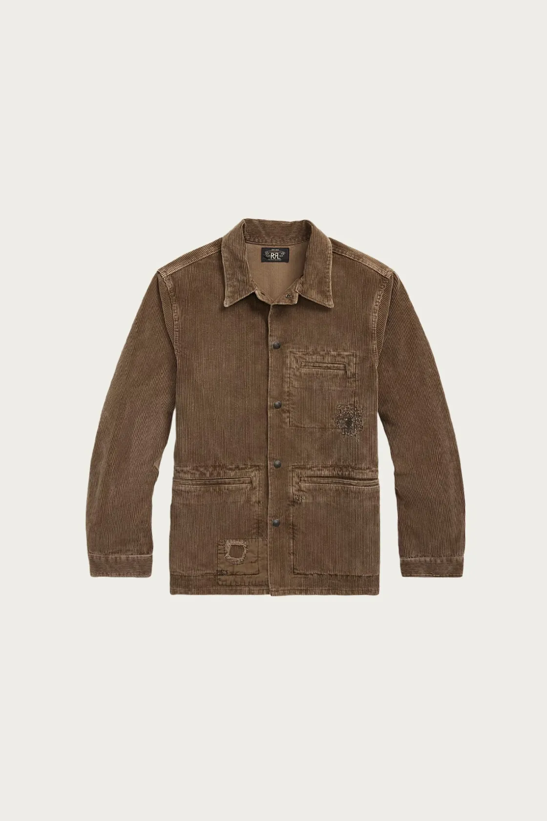 Shirts<RRL Repaired Corduroy Overshirt - Repaired Brown