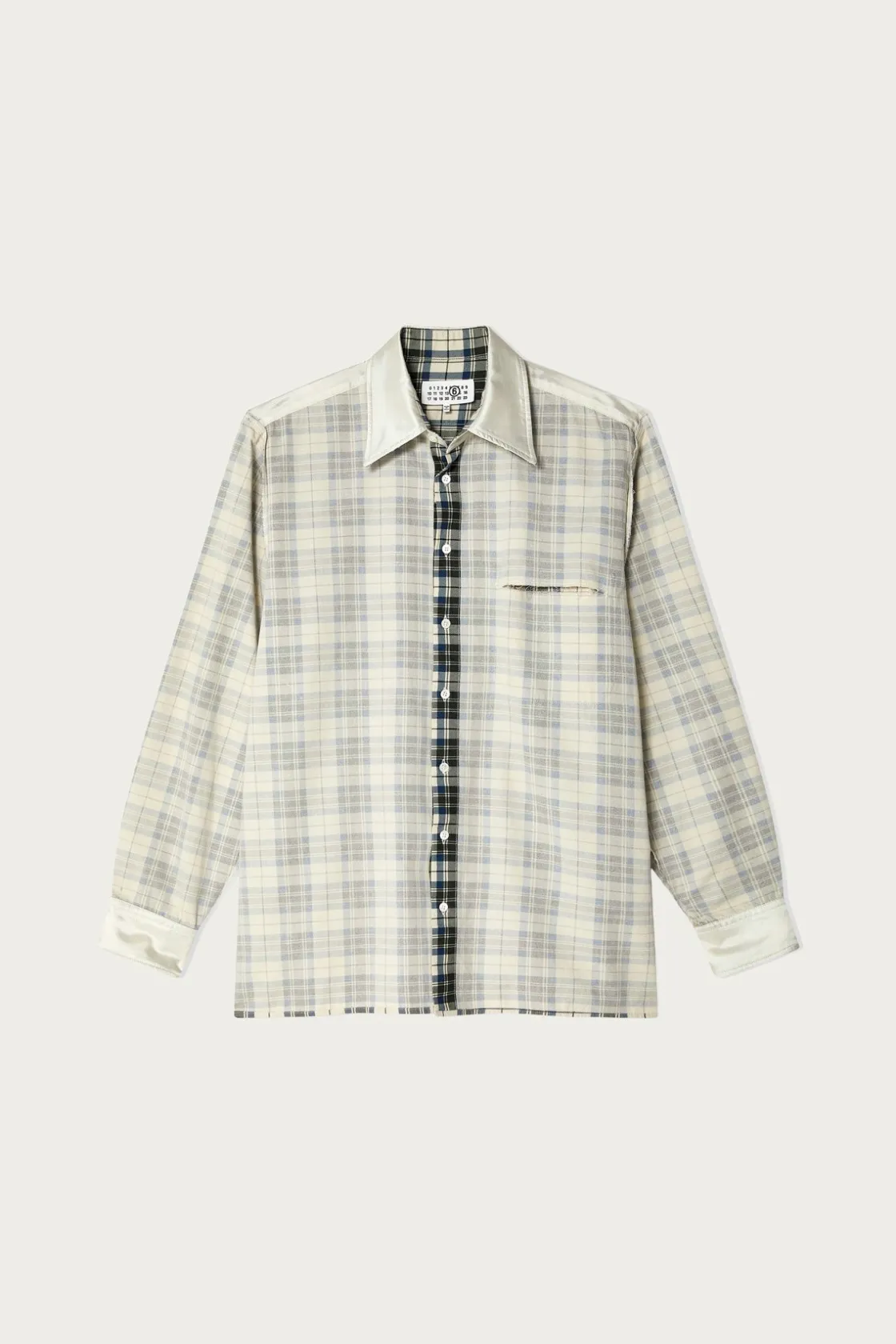 Shirts<MM6 Maison Margiela Reversible Flannel Shirt - Black/Blue