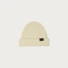 Accessories<Gloverall Ribbed Merino Beanie - Ecru
