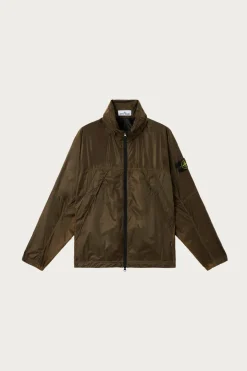 Coats, Jackets, And Vests<Stone Island Ripstop Light HT Nylon Jacket - Military Green