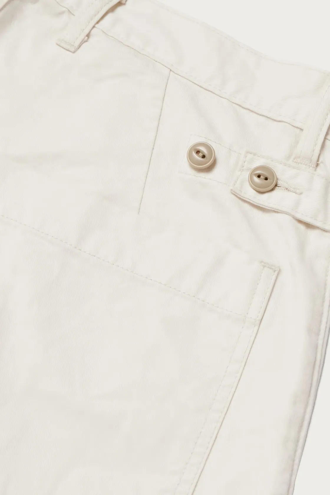 Pants<Kapital Rough-Face Twill FATIGUE Baggy Pants (RUSHWEEK Remake) - Natural