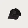 Accessories<RRL Roughout Suede Cap - Black