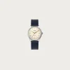 Accessories<Kuoe Watches Royal Smith 90-006 - Ivory Face/Silver Case/Navy Leather Strap