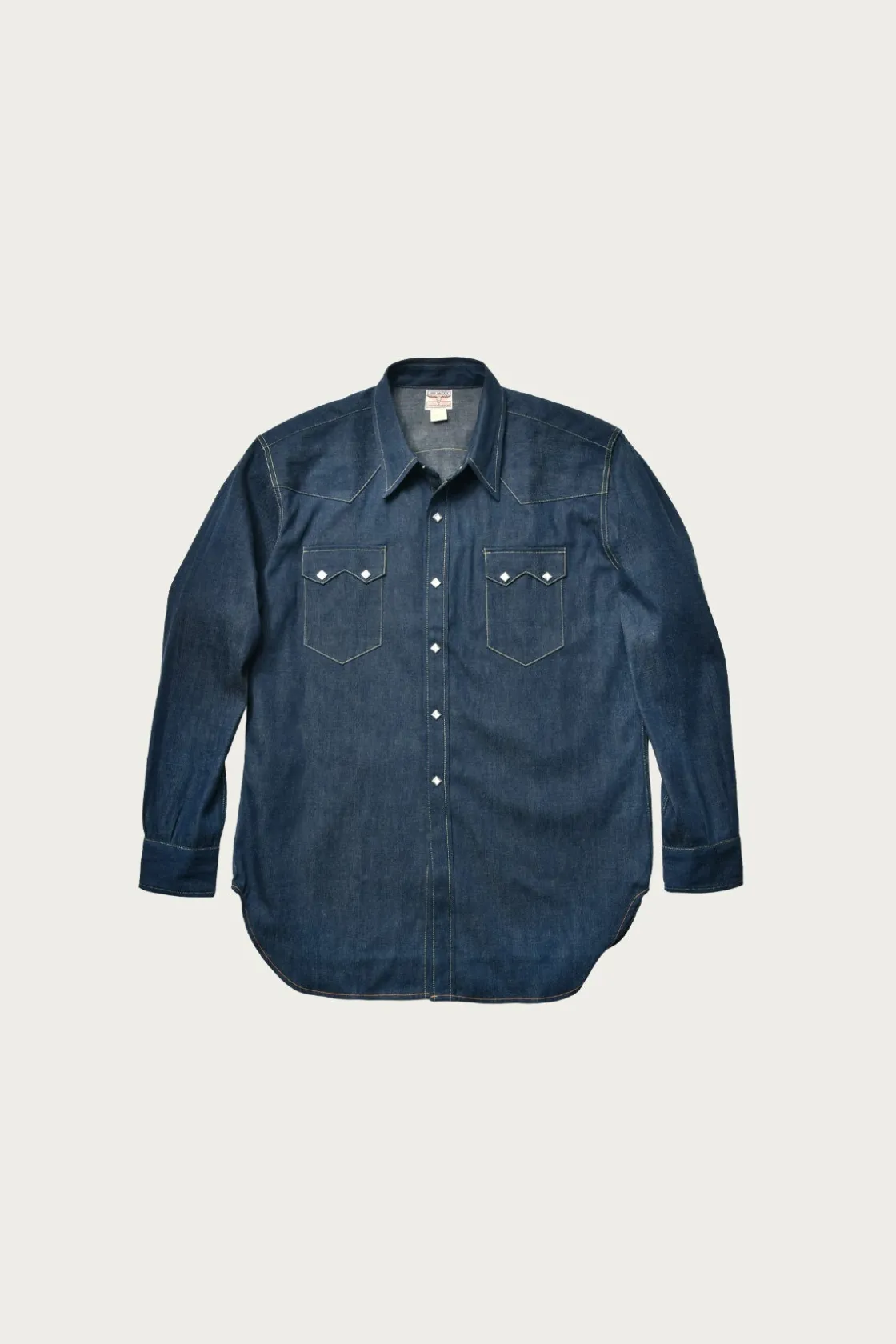 Shirts<The Real McCoys Sawtooth Denim Western Shirt - Indigo