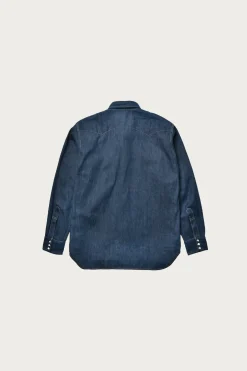 Shirts<The Real McCoys Sawtooth Denim Western Shirt - Indigo