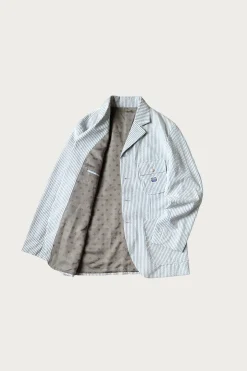 Coats, Jackets, And Vests<Kapital Seersucker LUMBER SUIT JKT - Sax