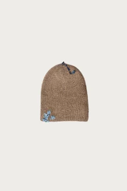 Accessories<Cottle Silk Mohair Sparkle Beanie - Tree Bark