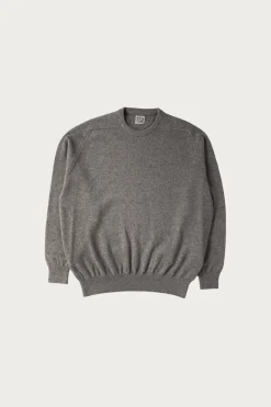Sweaters<orSlow Simple Crew Neck Sweater Crafted in Japan - Light Grey