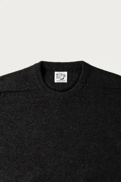 Sweaters<orSlow Simple Crew Neck Sweater Crafted in Japan - Charcoal Grey