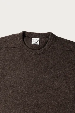 Sweaters<orSlow Simple Crew Neck Sweater Crafted in Japan - Brown