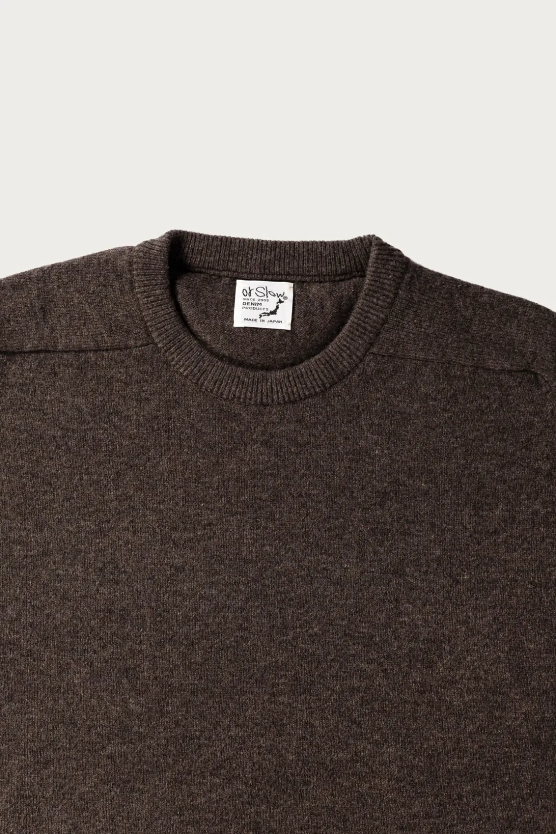 Sweaters<orSlow Simple Crew Neck Sweater Crafted in Japan - Brown