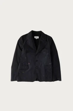 Coats, Jackets, And Vests<MM6 Maison Margiela Single Breasted Paint Splatter Jacket - Black