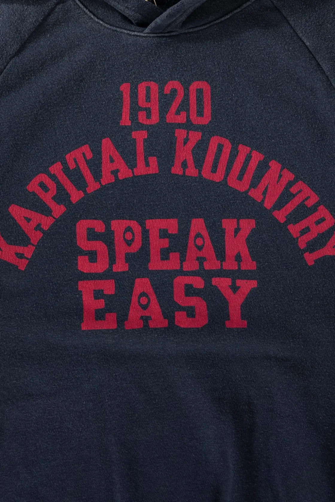 Tees And Sweats<Kapital SWT Knit Raglan Hoodie (SPEAKEASY College) - Navy
