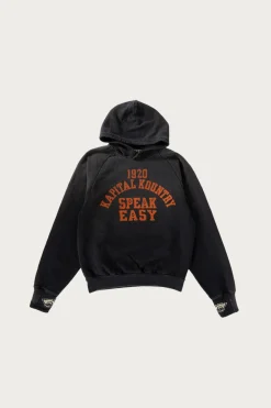 Tees And Sweats<Kapital SWT Knit Raglan Hoodie (SPEAKEASY College) - Black