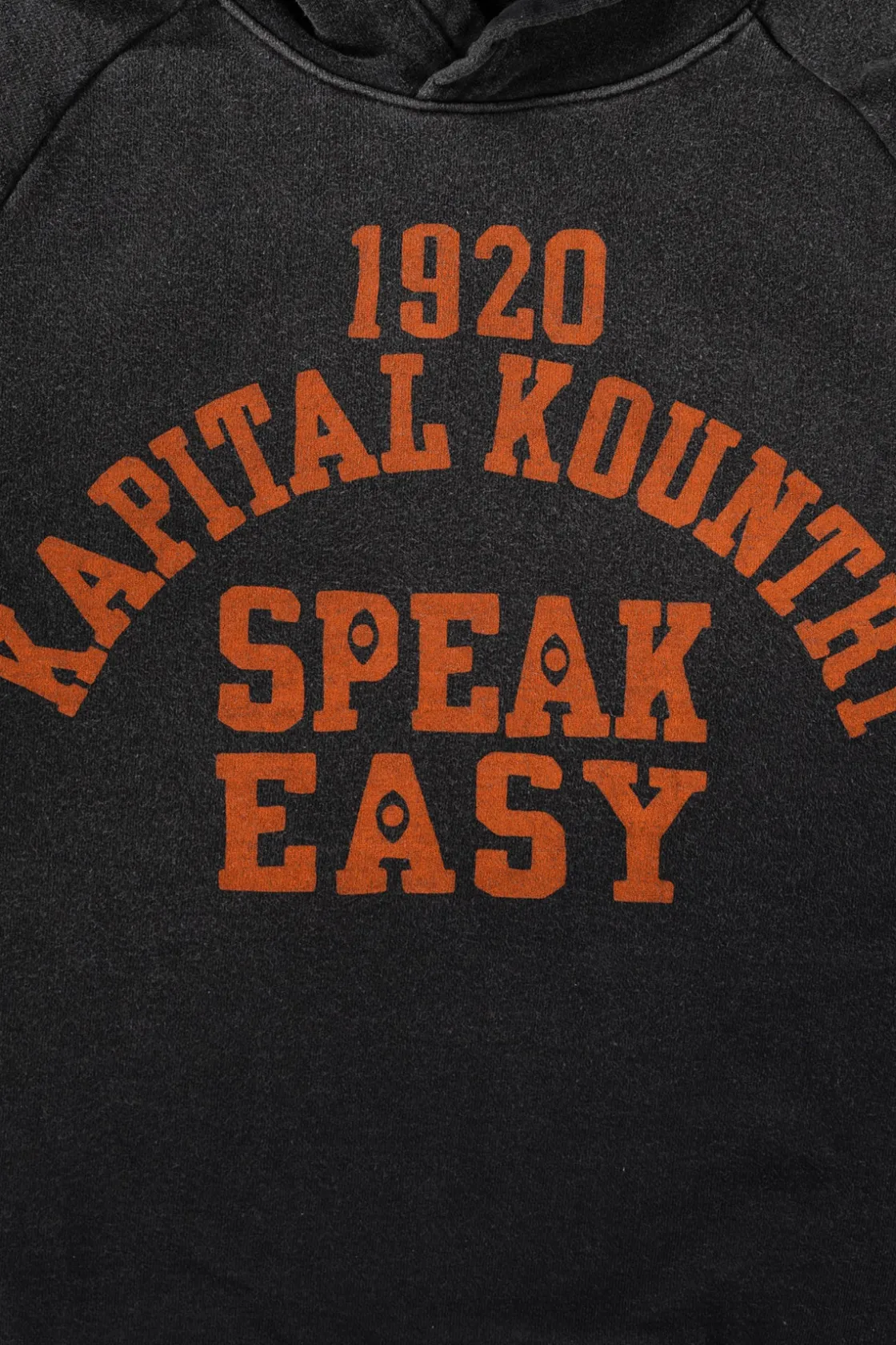 Tees And Sweats<Kapital SWT Knit Raglan Hoodie (SPEAKEASY College) - Black