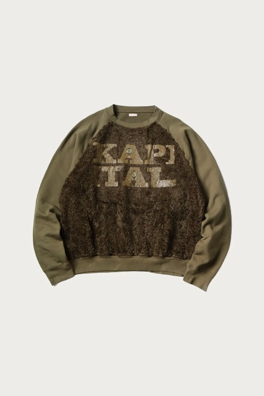 Tees And Sweats<Kapital 30/-SWTxFur GRIZZLY SWT (SPEAKEASY ) - Khaki