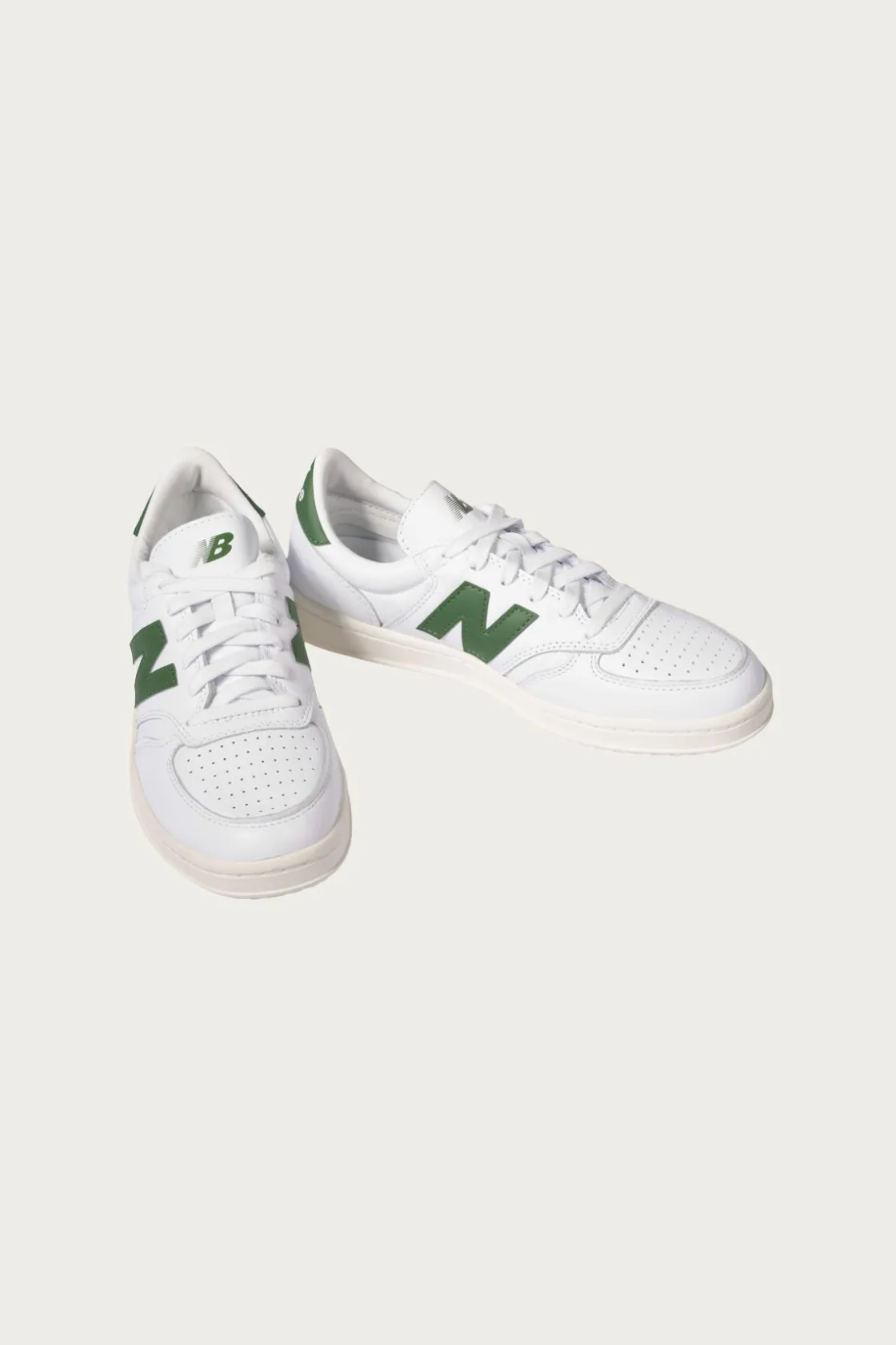Footwear<New Balance T500 - White/Dark Alpine Green