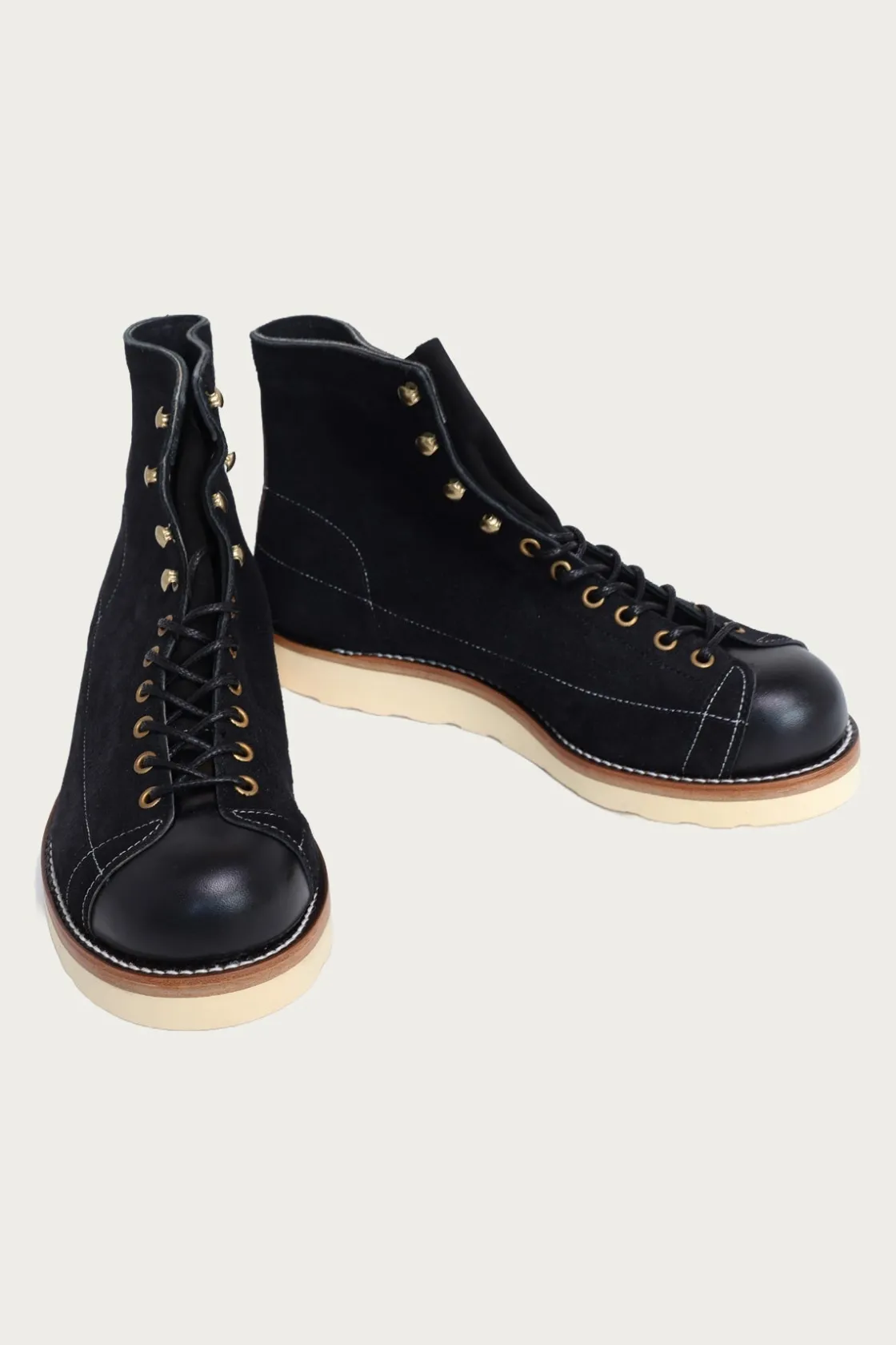 Footwear<The Real McCoys Ten Mile Work Boots / Rough Out Leather - Black