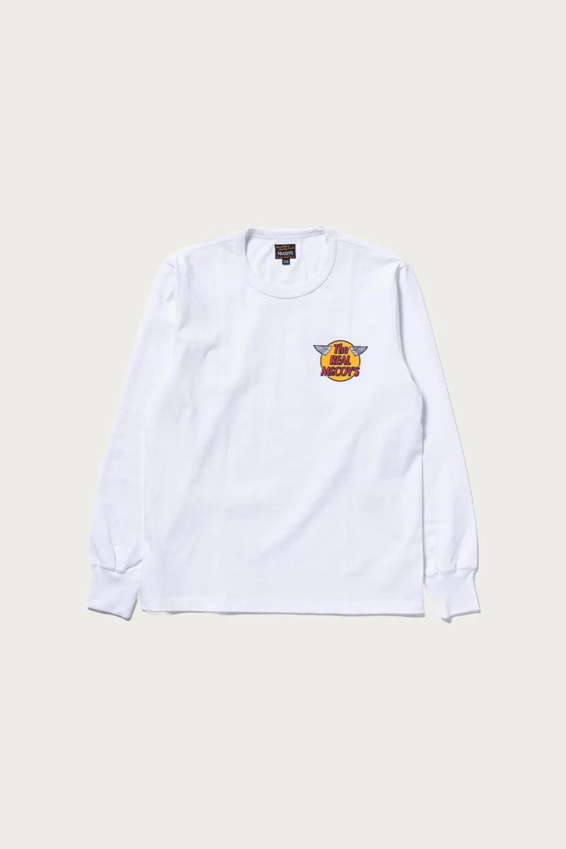 Tees And Sweats<The Real McCoys Logo Tee L/S - White