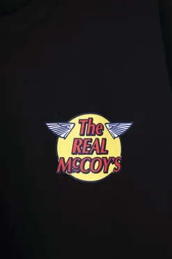 Tees And Sweats<The Real McCoys The Real McCoy's Logo Tee - Black