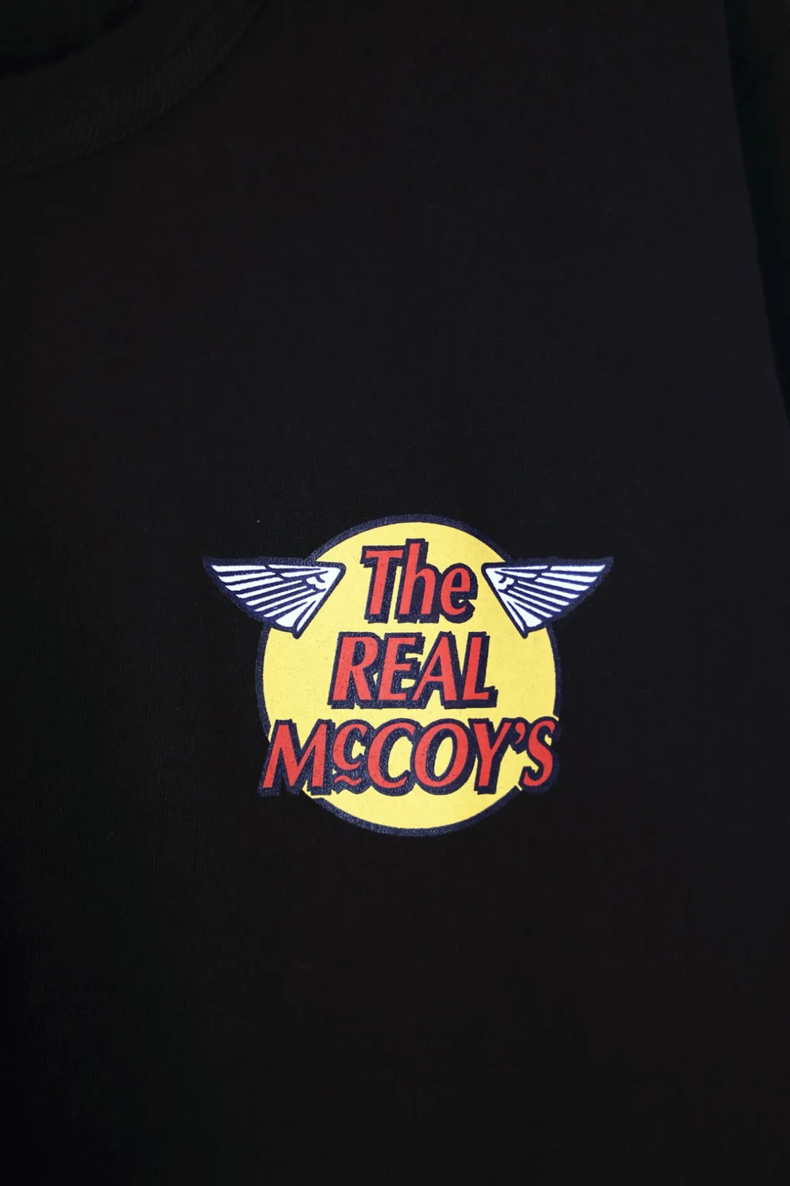 Tees And Sweats<The Real McCoys The Real McCoy's Logo Tee - Black
