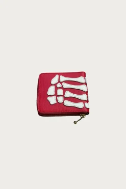 Accessories<Kapital THUMB-UP BONE BAND ZIP Wallet - Red
