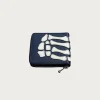 Accessories<Kapital THUMB-UP BONE BAND ZIP Wallet - Navy