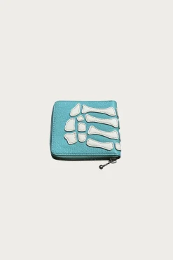 Accessories<Kapital THUMB-UP BONE BAND ZIP Wallet - Powder Blue
