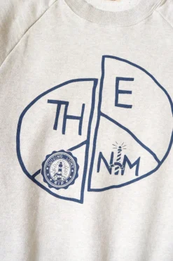Sweaters<Kapital TOP SWT Knit Raglan Crew SWT (TH.D.D.PEACE) - Natural