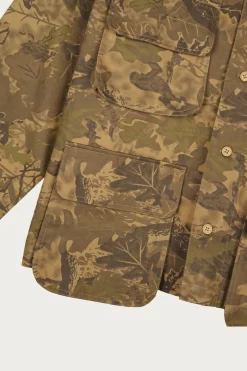 Coats, Jackets, And Vests<Brain Dead Twill Military Shirt Jacket - Leaf Camo