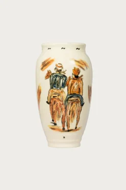 Homegoods<Danny D's Mud Shop Two Riders Vase