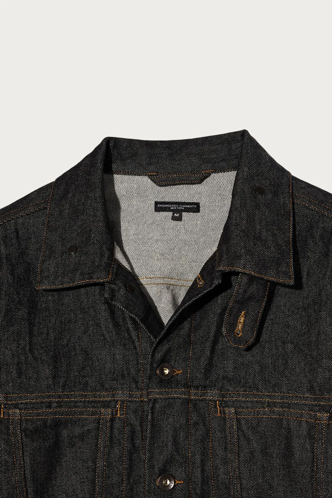 Coats, Jackets, And Vests<Engineered Garments Type 5 Jean Jacket - Black 14oz Cone Denim
