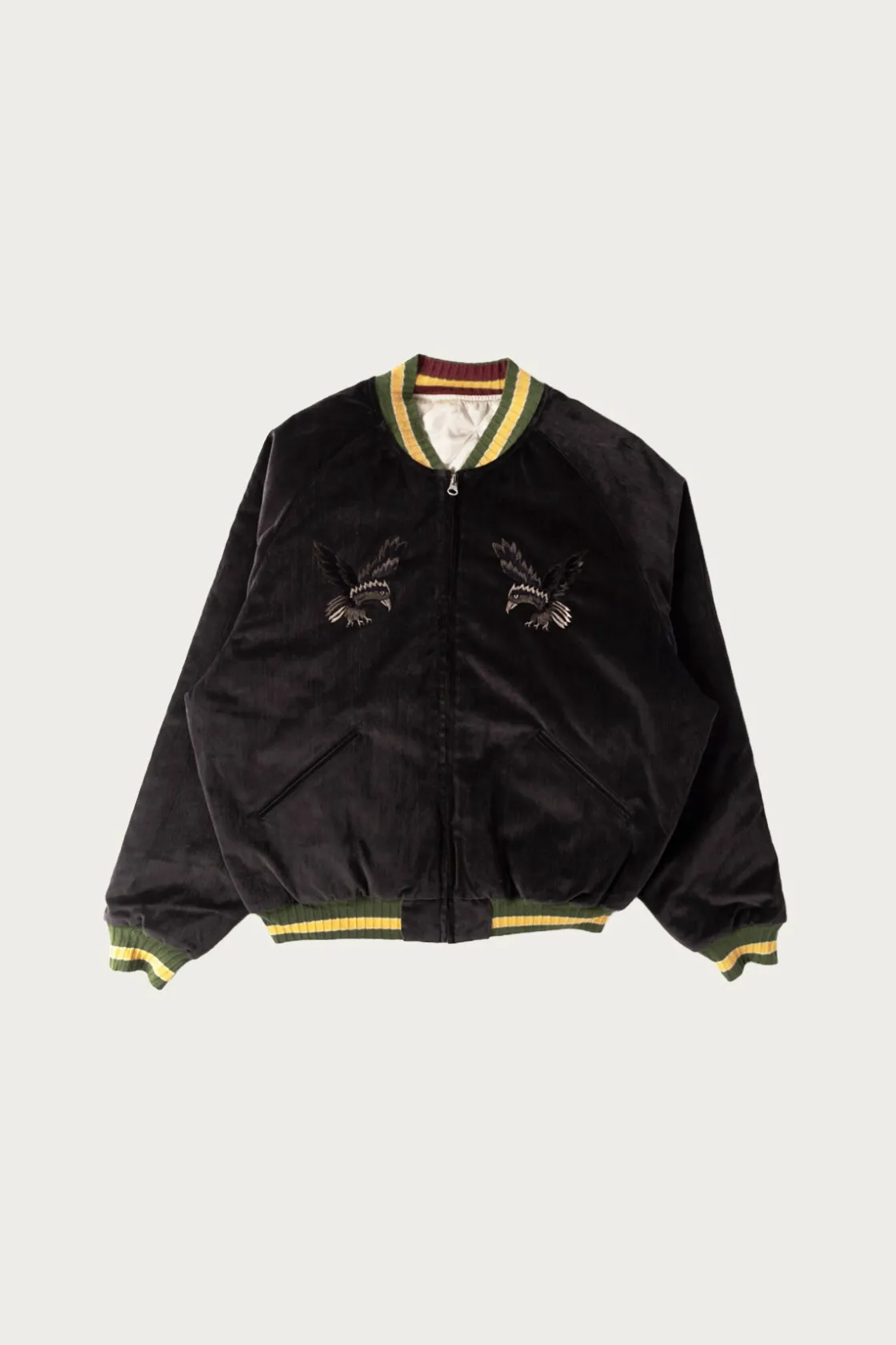 Coats, Jackets, And Vests<Kapital Velveteen Souvenir JKT (Raven&Skull) - Black