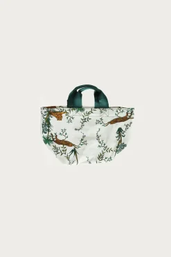 Accessories<Puebco Vintage Tent Fabric w/ Printed Pattern Bag - Jungle