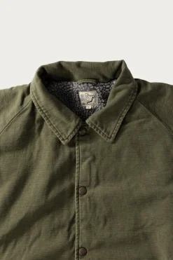 Coats, Jackets, And Vests<orSlow Vintage Washed Coach Jacket w/ Fleece Lining - Dark Olive