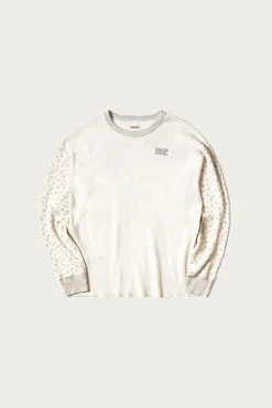 Shirts<Kapital Waffle Jersey Calico Print 2TONES Long Sleeve T ( Embroidery) - Pink