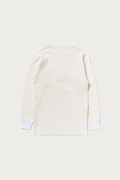 Tees And Sweats<The Real McCoys Waffle Thermal Henley Undershirt L/S - White