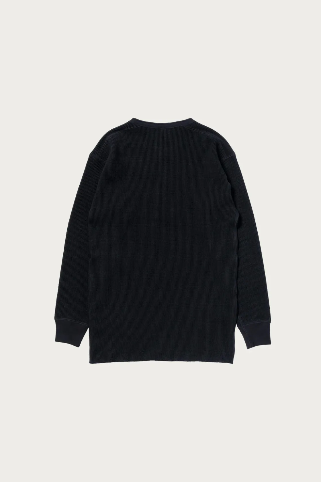 Tees And Sweats<The Real McCoys Waffle Thermal Henley Undershirt L/S - Black