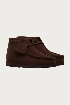 Footwear<Clarks Wallabee Boot Goretex - Dark Brown Suede