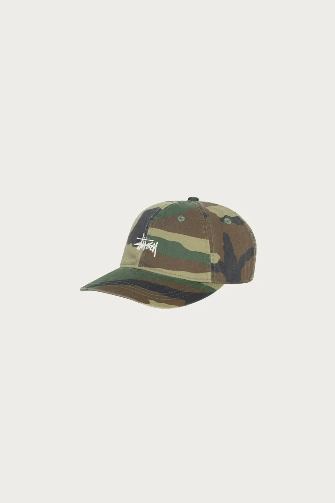 Accessories<Stüssy Washed Basic Low Profile Cap - Woodland Camo