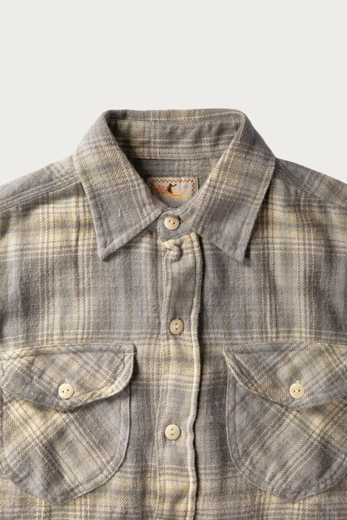 Shirts<Wythe Washed Flannel Workshirt - Late Frost