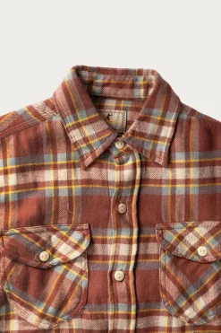 Shirts<Wythe Washed Flannel Workshirt - Autumn Rust